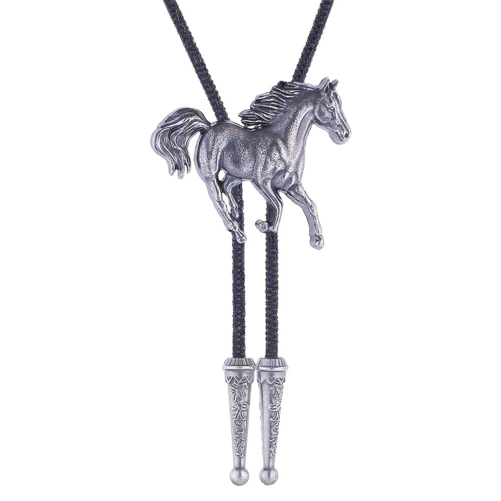 1956 Black Bolo Tie Rhinestone Bolo Tie Native American Western Ties Cowboy